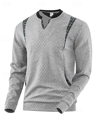  Pánské Mikina Černá Bílá Námořnická modř Khaki Šedá Do V Barevné bloky Žakár Slátanina Sporty a outdoor Denní Dovolená Polyester Šik ven Základní Na běžné nošení Jaro Podzim Oblečení Mikiny s kapucí