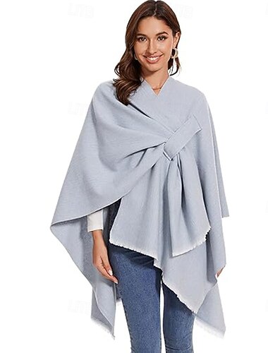  Naisten huivihuivit, elegantti neulottu viitta, edestä avoin poncho, huivi, peitto, neuletakki, syksyyn ja talveen