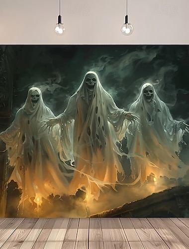  Halloween Σκελετός Μοντέρνα Σαλόνι Διακοσμήσεις τοίχου πόρτα φόντο