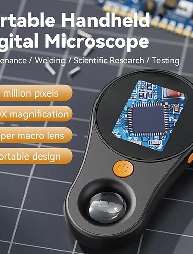  メンテナンス/溶接/科学研究/試験用スーパーマクロレンズを備えた500倍の倍率のポータブルハンドヘルドデジタル顕微鏡