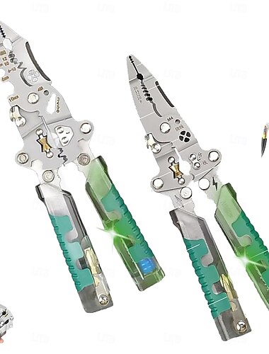  18 in 1 opvouwbare draadstripper met spanningsdetector opvouwbare stylus schroevendraaier draadstripper ingebouwde spanningstester schroevendraaier voor het knippen en trekken van draden kabel