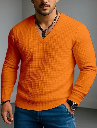  Pánské Vaflové tričko Tričko Waffle Henley košile Dlouhý rukáv Do V Celý rok Pevná barva S texturou Tradiční a retro Na běžné nošení Výstřih do V Venkovní Domů Sporty a outdoor Černá Bílá Fialová Top