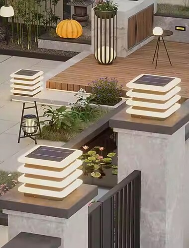  Lampada da esterno a LED, lampada da terra impermeabile, per cortile, portico, patio, esterno, terrazza, garage, cortile, lanterna da terra esterna