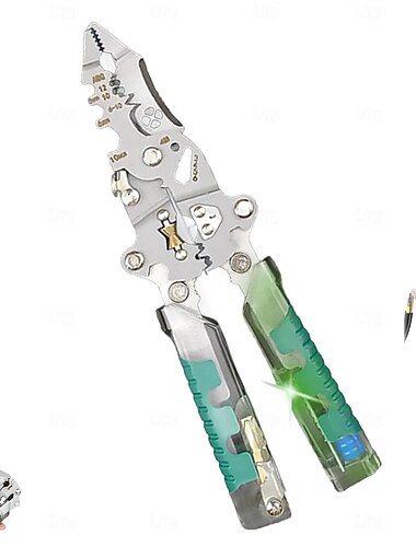  أداة تجريد الأسلاك القابلة للطي 18 في 1 مع كاشف الجهد، مفك براغي قابل للطي، أداة تجريد الأسلاك، مفك براغي مدمج لاختبار الجهد لقطع وسحب الأسلاك والكابلات