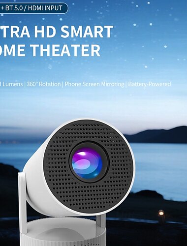  hy300 promax hdミニプロジェクターバッテリーエディションandroidエディションプロジェクター屋外キャンププレーヤー専用スタンバイ時間最大9時間-android 11以上に最適インスタント4kビデオnatをサポート