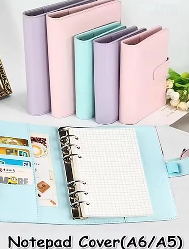  A6/A5 pu kůže DIY pořadač obal na zápisník diář agenda plánovač papírový obal školní papírnictví