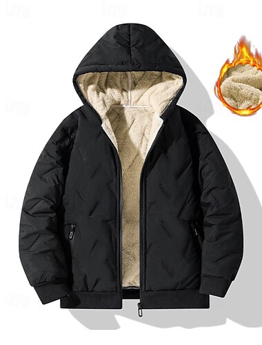  Děti Chlapecké Mikina s kapucí Puffer Jacket Svrchní oděvy Pevná barva Dlouhý rukáv Zip Kabát Venkovní Denní Černá Šedá Zima 4 roky +