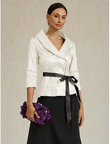  Femmes Hauts Élégants Hauts de soirée Élégant Occasionnel Col en V Noir Été Automne