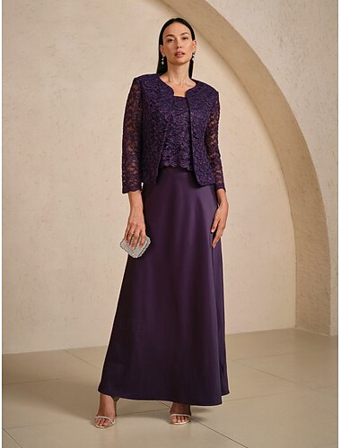  Per donna Abito maxi Tubino Elegante Festa Compleanno Floreale Senza Maniche Girocollo Melanzana Estate Primavera Autunno Inverno