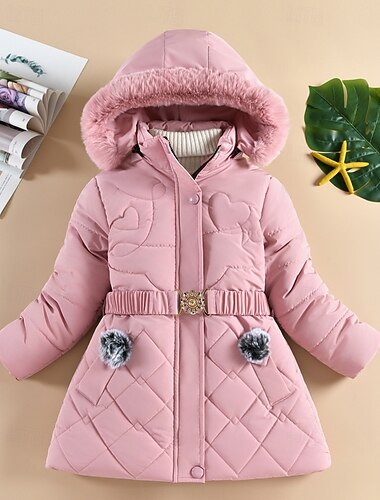  子供 女の子 ダウン 純色 ファッション ジッパー 学校 コート アウターウェア 4〜12年 冬 ブラック ピンク ネイビーブルー