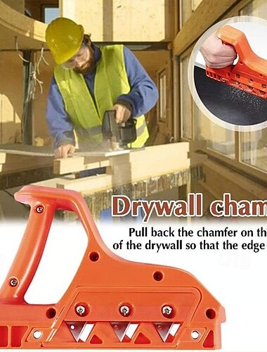  Cepillo de mano, herramienta multifuncional para cortar placas de yeso, biselar paneles de yeso, trabajar la madera, recortar bordes, biselar ángulos de 45 y 60 grados, herramienta práctica