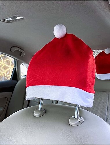  4-pack kerst autostoel hoofdsteunhoezen vakantiedecoratie auto rugleuninghoezen kerst interieur accessoires