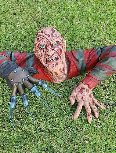  Mardröm Freddie Kruger Tomb Walker dekoration metall platt väggbonad walker dekoration 30 cm