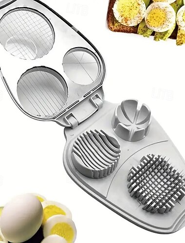  Coupe-œufs manuel robuste, hachoir et coupe-dés avec lames rondes multifonctions, idéal pour les omelettes, les salades et le petit-déjeuner, gadget de cuisine ergonomique et facile à nettoyer pour un