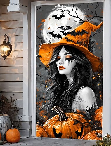  Halloween Σκελετός 森林 Φαντασία Σαλόνι Διακοσμήσεις τοίχου πόρτα φόντο