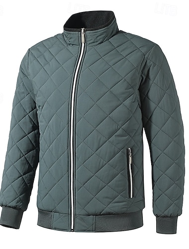  رجالي معطف شتوي جاكيت مبطن سترة الصوف حديقة جيب قطن عطلة مناسب للبس اليومي مواعدة عادية موضة كاجوال مريح الدفء الشتاء لون خالص / عادي أسود أزرق سترة البخاخ