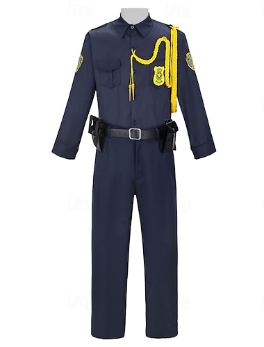  Tierdetektiv Fuchs Polizist Nick Wilde Overall Festkleidung Herren Erwachsene Halloween Karneval Leistung Party