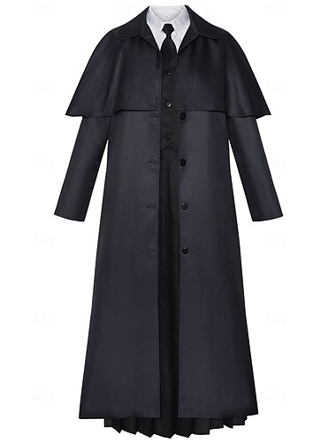  Mercoledì Addams Famiglia Addams Mercoledì Cappotto Costume Costume originale Cosplay Cosplay di film for Per donna Adulti Halloween Carnevale Performance Feste Vestirsi in modo educativo