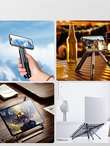  Notebook Vydržet pro Lavice Nastavitelný stojan na notebook Kov Přenosná Skládací Vše v 1 Notebook Držák Kompatibilní s Notebooky 9 až 15,6 palců 17 palců