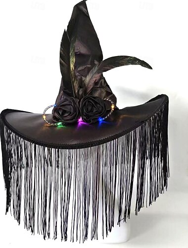  Heks Halloween Hoeden Led-verlichting Kinderen Volwassenen Dames Voor meisjes Halloween Carnaval Prestatie Feest Gemakkelijke Halloween-kostuums Aankleden