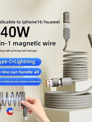 Cabo USB C Cabo de relâmpago Cabo de carregamento múltiplo 66 W 3,9 pés USB A para USB C USB C para USB C Extensão USB 5 A Cabo para Carregador Carga Rápida Trançado de Nylon 3 em 1 4 em 1 Para iPhone   Cabo USB C Cabo de relâmpago Cabo de carregamento múltiplo 66 W 3,9 pés USB A para USB C USB C para USB C Extensão USB 5 A Cabo para Carregador Carga Rápida Trançado de Nylon 3 em 1 4 em 1 Para iPhone