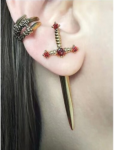  Gothic kruis oorbellen voor dames in Halloween-stijl – punk spikes oorbellen voor feesten, cosplay en het nachtleven
