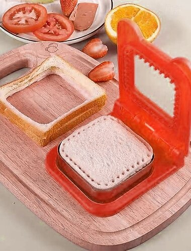  κοπτικό και σφραγιστικό καλουπιών σάντουιτς από ανοξείδωτο ατσάλι, σετ εργαλείων κοπής ψωμιού για σφράγιση τοστ σάντουιτς, τέλειο αξεσουάρ κουζίνας για προετοιμασία μεσημεριανού σνακ