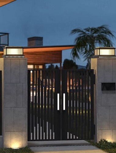  Lampada da esterno a LED, impermeabile, per cortile, per portico, patio, esterno, terrazza, garage, cortile, lanterne da esterno