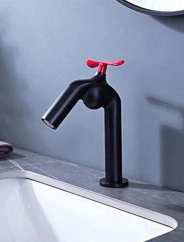  Robinet de lavabo - Classique Finitions peintes Ensemble central Poignée unique à un trouBath Taps