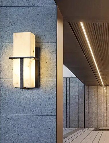  Applique murale LED d'extérieur design ligne éclairage étanche applique murale intérieure en marbre chambre moderne lumière blanche chaude 1 pièce