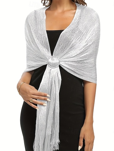  châles et étoles pour robes de soirée châles métalliques scintillants pour femmes avec boucle vêtements de soirée habillés pour femmes pour robes de soirée fête mariage mariée demoiselle d'honneur