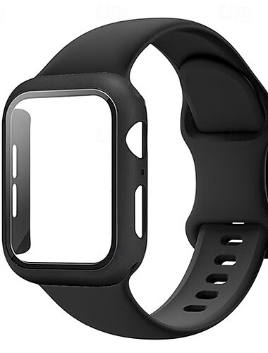  عصابة الرياضة بكلة عصرية متوافق مع Apple Watchband 38 مم 40 مم 41 مم 42 مم 44 مم 45 مم 49 مم مع حالة نساء رجال ضد الصدمات سيليكون استبدال حزام الساعة إلى iwatch Ultra 2 Series 9 8 7 SE 6 5 4 3 2 1