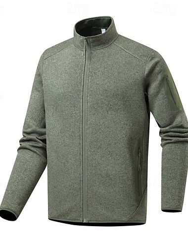  Per uomo Giacca in Pile Giacca termica Inverno All'aperto Termico Caldo Top Blu Grigio chiaro Verde Grigio