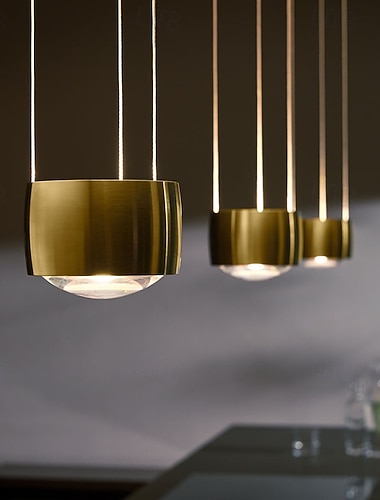  Luminária pendente LED de acrílico de metal moderna estilo country para lojas/cafés, quarto, sala de estar
