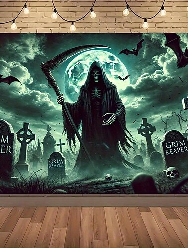  Halloween Σκελετός Μοντέρνα Σαλόνι Διακοσμήσεις τοίχου πόρτα φόντο