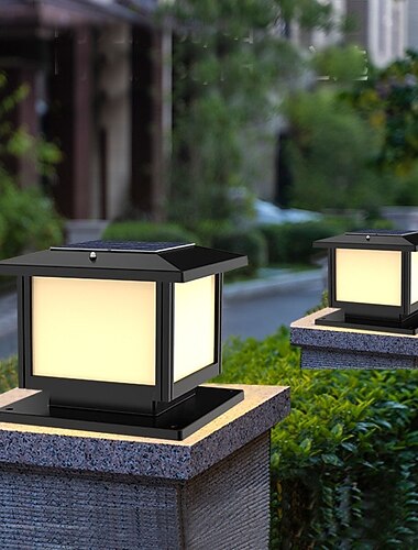  luci a palo da esterno a LED bianco caldo da 30 cm, luci a colonna da esterno in stile nordico, luci per pali di recinzione, impermeabili IP54 per terrazze, adatte per pilastri in pietra di porte e