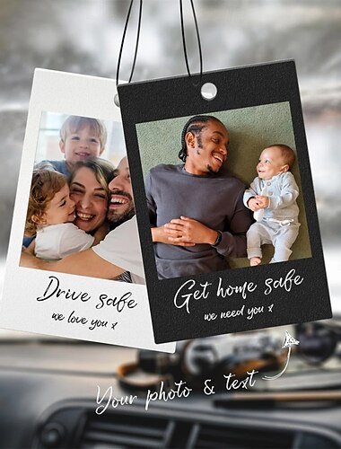  εξατομικευμένο στολίδι φωτογραφίας αυτοκινήτου, το καλύτερο χριστουγεννιάτικο δώρο για τον μπαμπά, οικογένεια, ζευγάρι, ακρυλικό αξεσουάρ καθρέφτη οπισθοπορείας, γιορτή του πατέρα, γάμος, γιορτή της