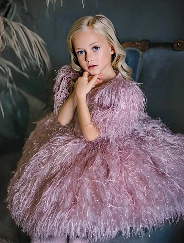  Niños Chica Vestido de Fiesta Color sólido Manga Corta Rendimiento Malla Princesa Dulce Malla Hasta el Gemelo Vestido tubo Vestido de Tul Verano Primavera Otoño Niños Negro Blanco Rosa
