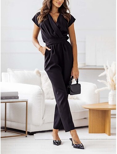  Per donna Normale Tuta Attivo Tinta unica Manica Corta Scollo a V Vita alta Streetwear Quotidiano Vestibilità regolare Nero Bianco Fucsia Estate