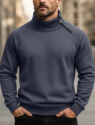  Hombre Sudadera Sudadera Con Capucha Sudadera con capucha de lana Sudadera con un cuarto de cremallera Sudadera táctica con capucha Negro Gris Oscuro Con Capucha Plano Cremallera Deporte Casual Diario