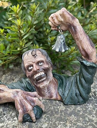  nuovo ornamento da giardino a forma di zombi per Halloween, articolo decorativo di nicchia di alta qualità, artigianato in resina