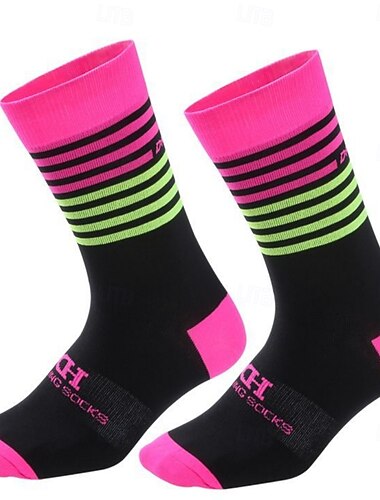  Sukat Pyöräilysukat Pyörän sukat Urheilusukat Retkeily ja vaellus Vaellus Ulkoliikunta Pyörä / Pyöräily Erittäin elastinen Mukava Hengittävä 1 pari Raita Kurvi Kirjain ja numero Nylon Spandex Musta