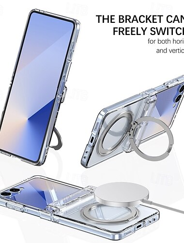  puhelin Etui Käyttötarkoitus Samsung Galaxy Z-taitto 7 Takakuori Tukee langatonta latausta Tukijalka Iskunkestävä Retro Pinnoitus