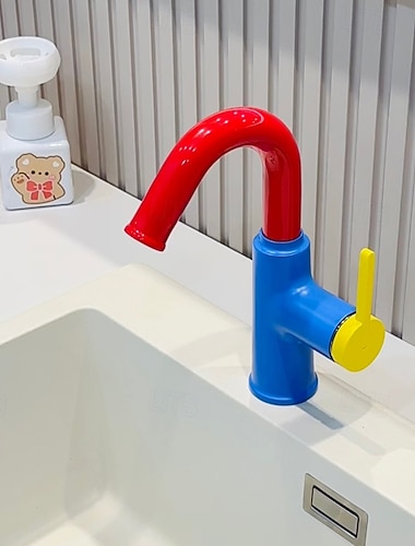  Robinet de lavabo - Classique Finitions peintes Ensemble central Poignée unique à un trouBath Taps