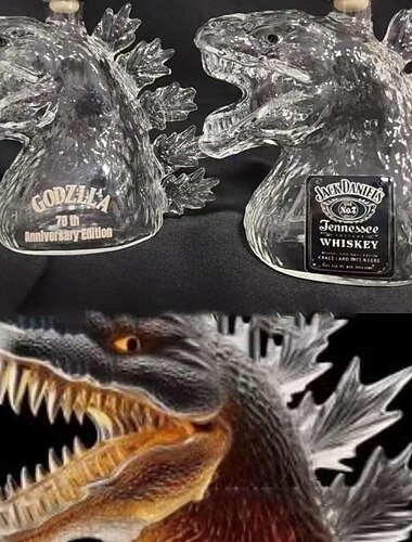  kunststatue, 330 ml whiskykaraffel i glass, vandrende dinosaurmonsterstatue, dinosaurmonster whiskykaraffel, for far og kjæreste