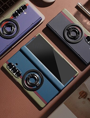  τηλέφωνο tok Για Samsung Galaxy Z Fold 7 Z Διπλώστε 6 Z Fold 5 Z Fold 4 Πίσω Κάλυμμα και προστατευτικό οθόνης Σταντ ποδηλάτου Ανθεκτική σε πτώσεις Ρετρό PC