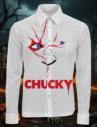  Chucky Chucky Strašidelná panenka Halenka / košile Postavička Grafika Pro Pánské Dospělé předvečer Všech svatých Karneval 3D tisk Párty Běžné / Denní