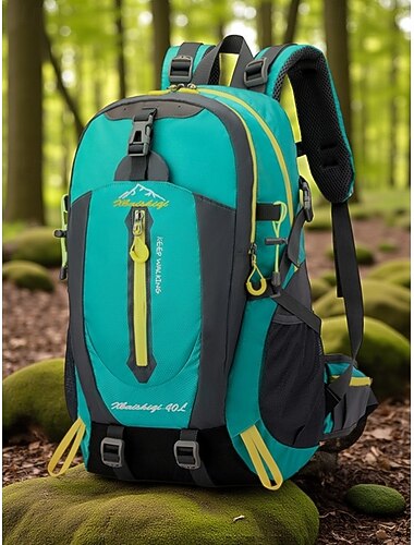  Pánský nepromokavý turistický batoh o objemu 40 litrů s reflexními proužky – lehký outdoorový batoh na denní nošení na kempování, trekking a cestování