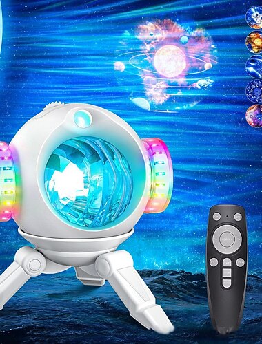  Aurora Projector Lights - 4K HD Star Projector with Remote 5 Realistic Nebula Scenarios & 7 1 Colors Effects RGB Space Pod Night Light for Room Decor Boy & Girl Birthday Christmas