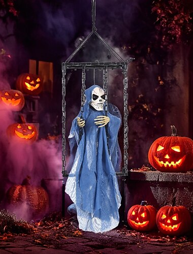  skremmende kjede spøkelse halloween hagefest atmosfære dekorasjoner skummel spøkefull bur spøkelsesrekvisitter